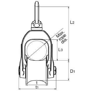 Asano Hanging Roller PB 100mm Stainless Bearing