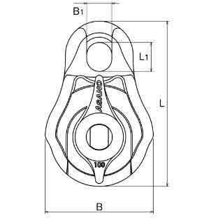 Asano 100mm AK Block Type PB-S Stainless Sheave and Bearing