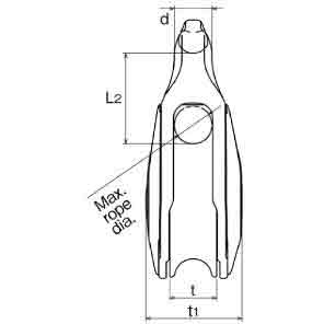 Asano 100mm AK Block Type PB-S Stainless Sheave and Bearing