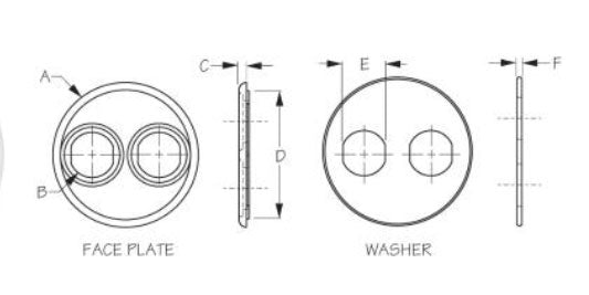 4" Instrument Hole Adapter, Black