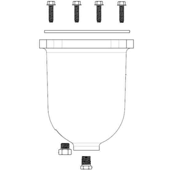 Parker RK 11734-03 Replacement Metal Bowl Kit 900/1000MAM