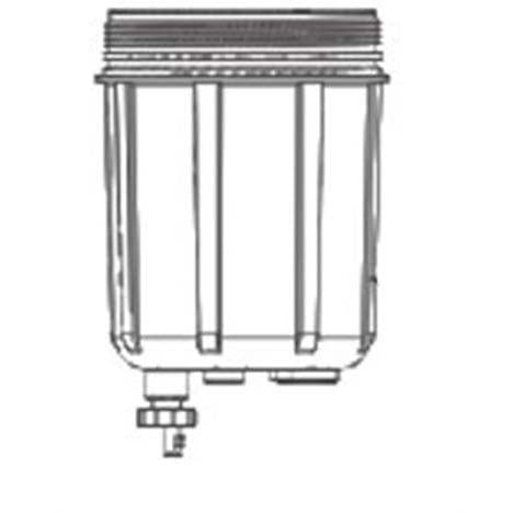 Parker RK6166301 Fuel Filter/Water Separator - Replacement Bowl Non-Heated