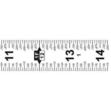 Campbell 1" x 25' Quikread Power Return Yellow Clad Tape Measure