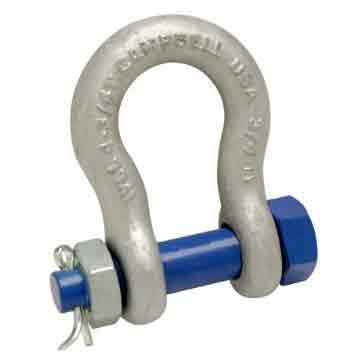Campbell Bolt Type Anchor Shackle, Forged Carbon Steel - 3/4", 7/8"