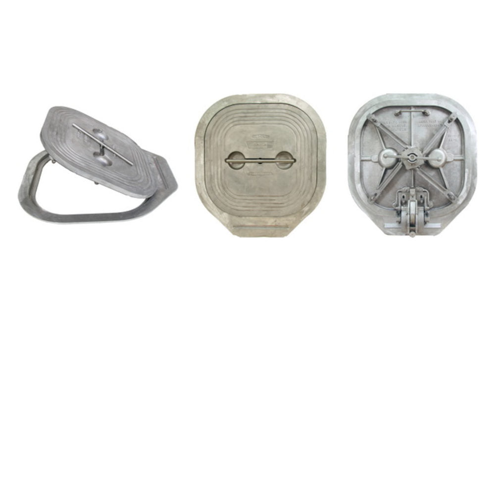 Baier 24" x 24" Hinged Hatch Al Lid/Al Ring