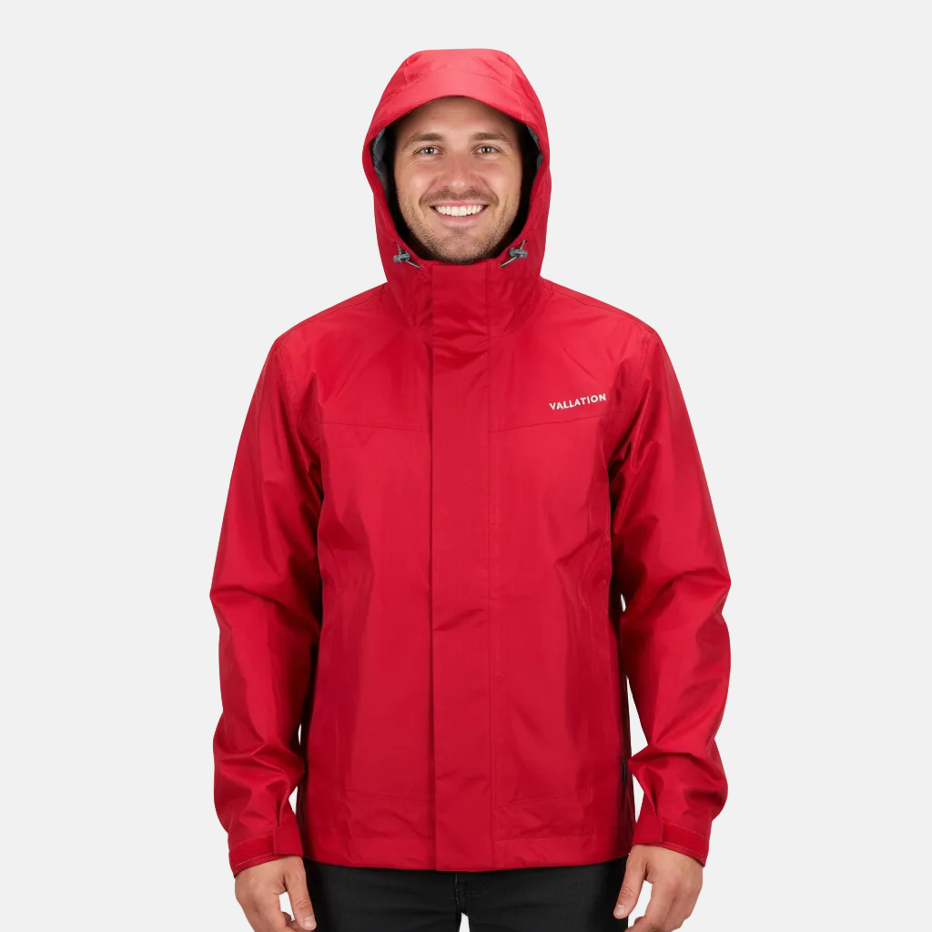 Vallation Men's Dark Rain Jacket