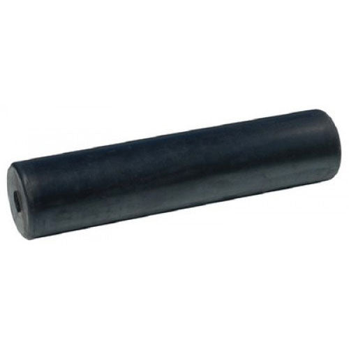 12" L x 2" D Black Rubber Side Guide Roller for 1/2" Shaft