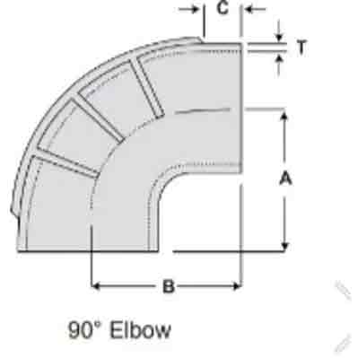 Sierra 116-290-5000-1 High Temperature EPDM Rubber Exhaust Elbow 5"