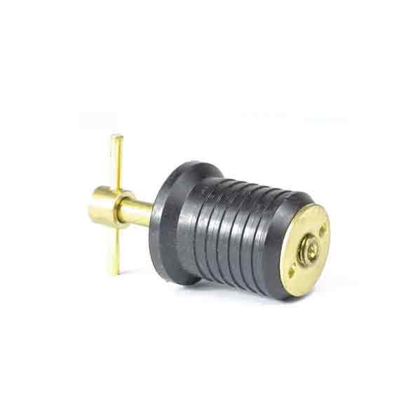 Moeller 1" Brass Twist Turn Handle Drain Plug