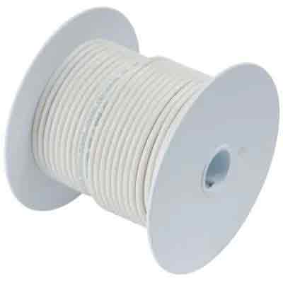 White Primary Wire Ancor 8 AWG 100ft Roll