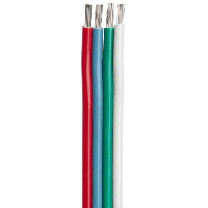Flat Ribbon Bonded RGB Cable Ancor 14/4 AWG per Foot