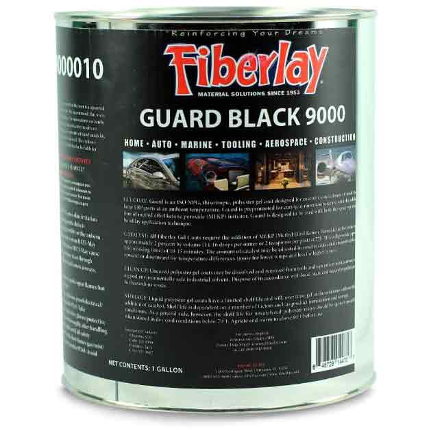 Fiberlay Black Gelcoat without Wax, Gallon