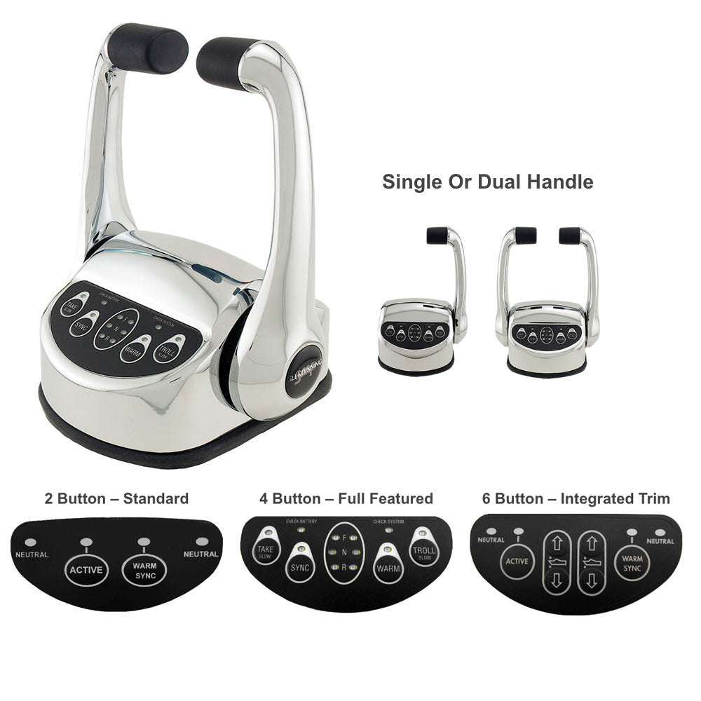 Pro-Grade Electronic Engine/Transmission Control Head, Single Inboard, PORT, 2 Button.