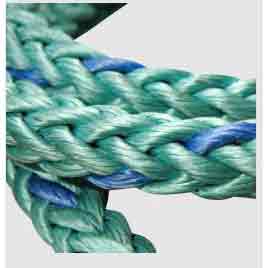Continental 8 Braid Purse Seine Line, 7/8" Diameter, 1080ft Length, Teal with Dark Blue Tracer