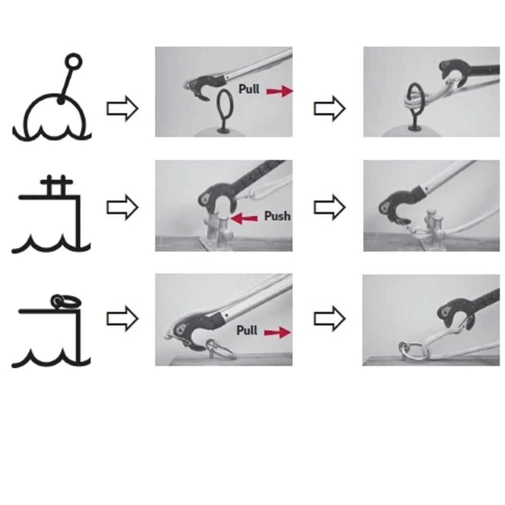 Hook & Moor Telescoping Mooring Line Boat Hook