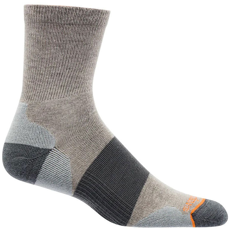Grundens, Merino Wool Mid Sock, Light Gray and Olive