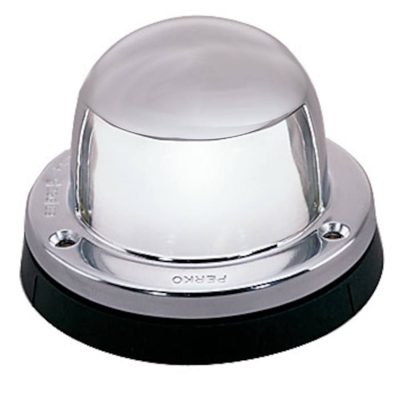 Perko Navigation Stern Light, Horizontal Mount, S.S. Top/Black Base, 12 volt