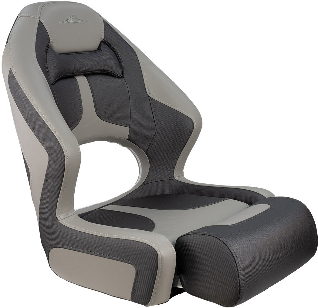 Springfield, Deluxe Sport Flip Up II Bucket Seat, Carbon Fiber Charcoal and Light Gray