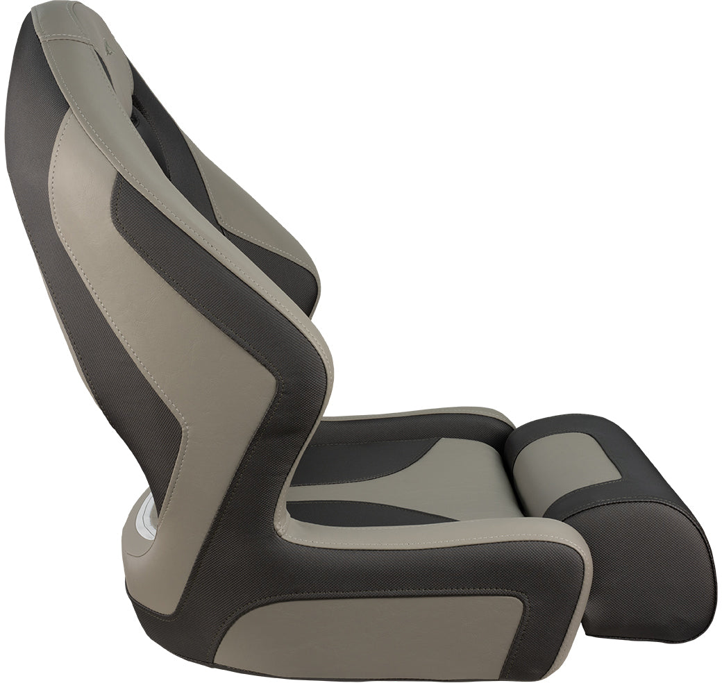 Springfield, Deluxe Sport Flip Up II Bucket Seat, Carbon Fiber Charcoal and Light Gray