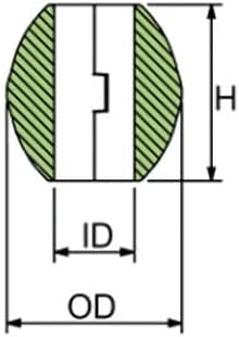 1" (25 mm) Diameter Aluminum Streamlined Collar Shaft Anode w/ Hex Screw, CMX25AL