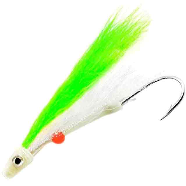 Zak Tackle Salmon Fly Glow Head, Light Green White and Red Bead