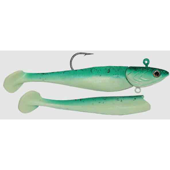 Lighthouse Lures Mega Bite Swim Tail Jig, 4oz, 2 Pack - Super Lure Green Demon