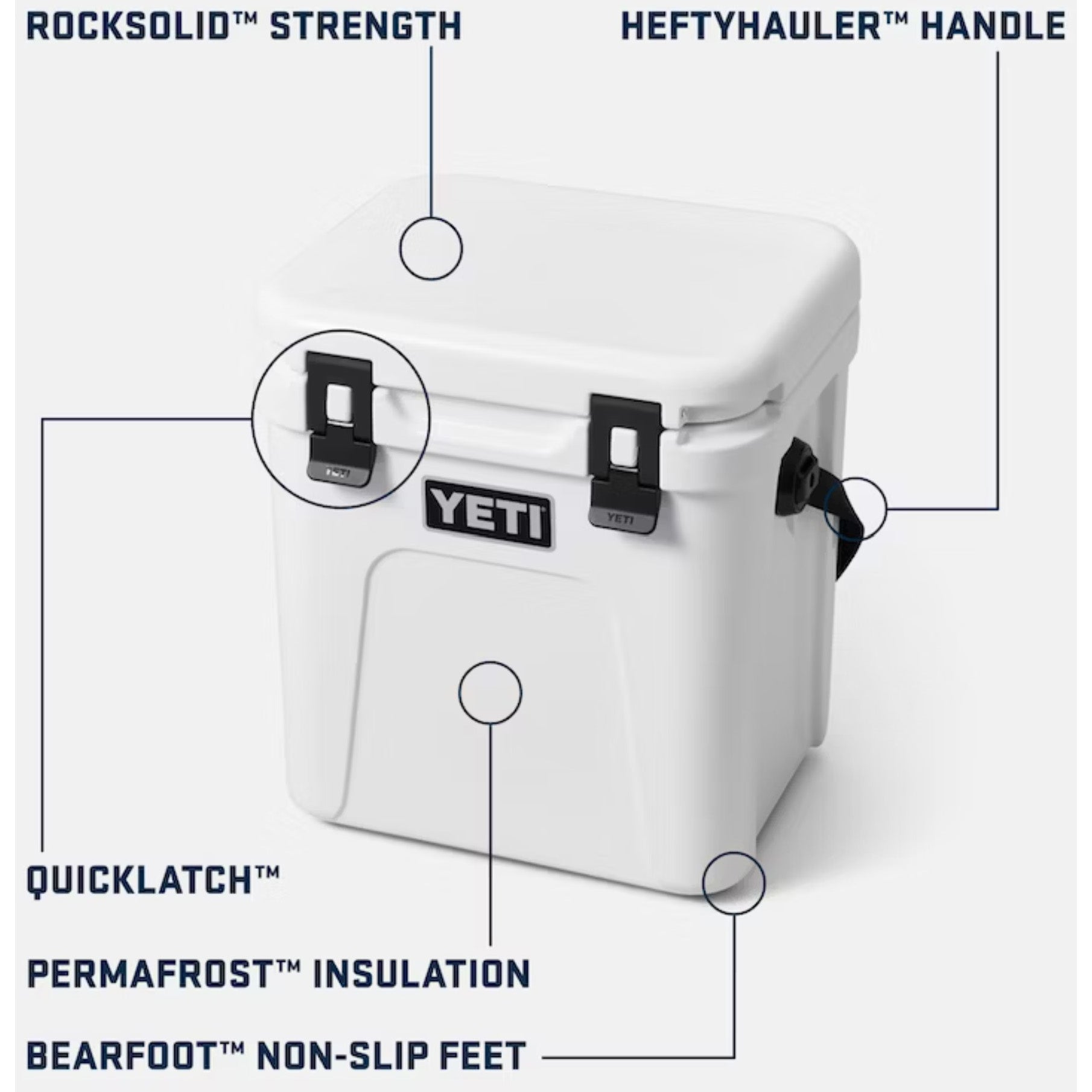 Yeti Roadie, Size 24, Hard Cooler - White