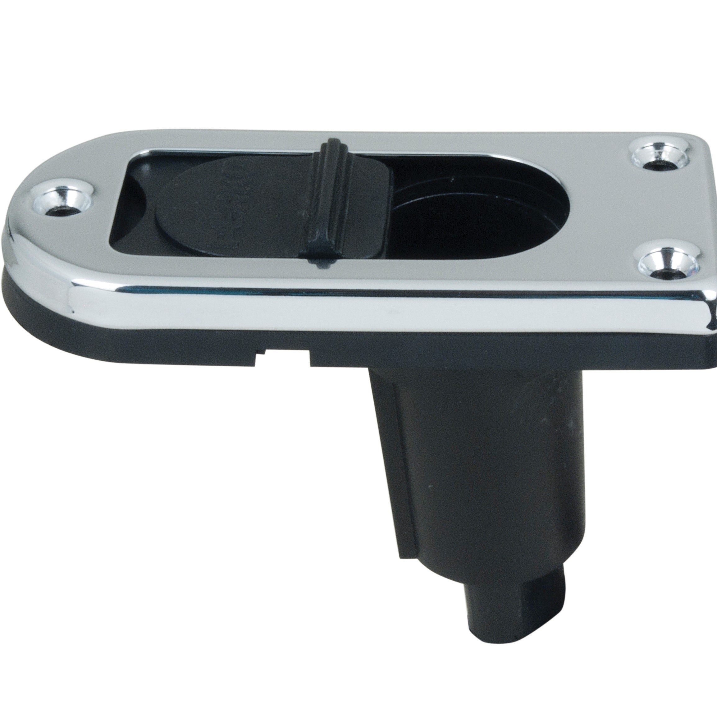 Perko, Plug-In Pole Light Base, Stainless Steel, 2 Pin w/Slide Cover