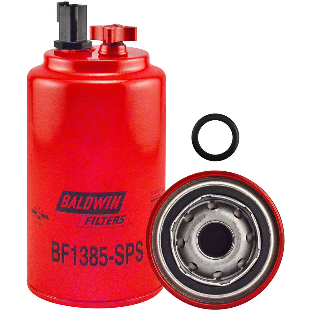 Fuel/Water Separator Spin-on with Drain, Sensor Port and Reusable Sensor BF1385-SPS