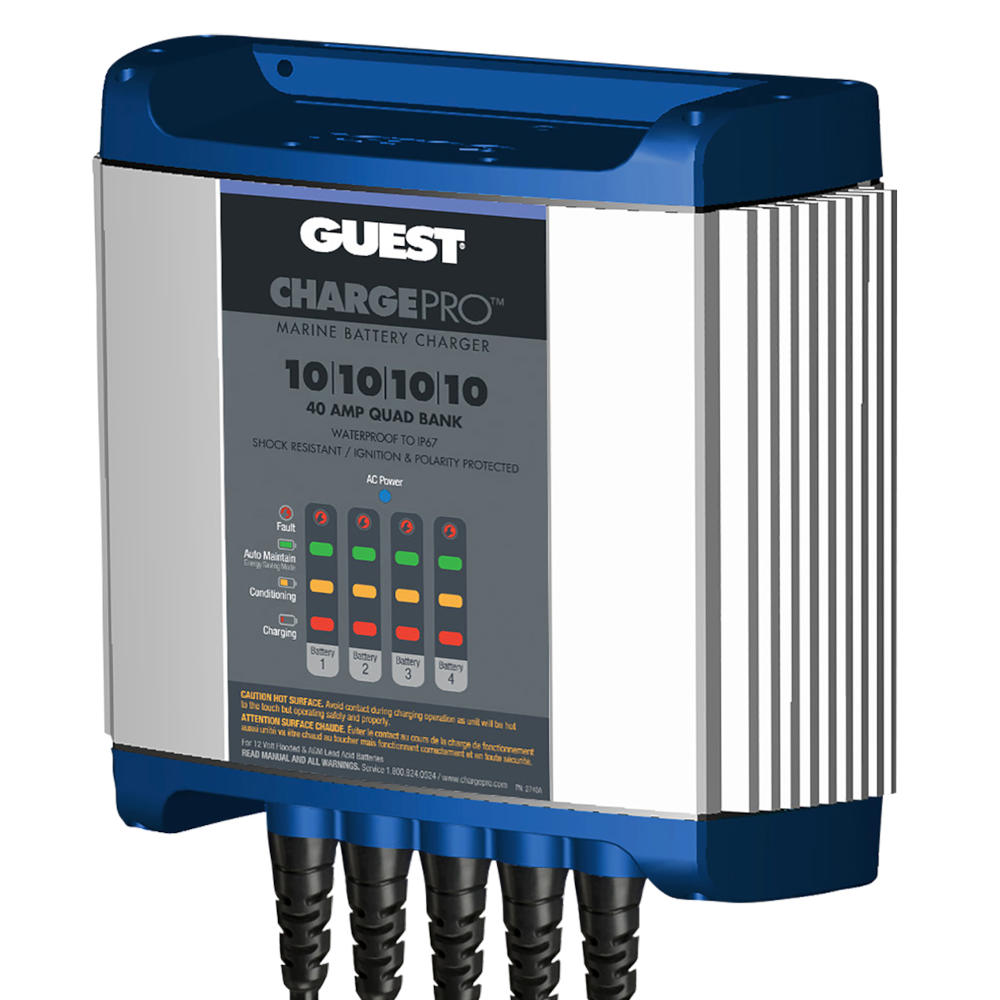 Marinco / Guest On-Board Battery Charger, 40A/12vdc: 4 Bank: 120V Input