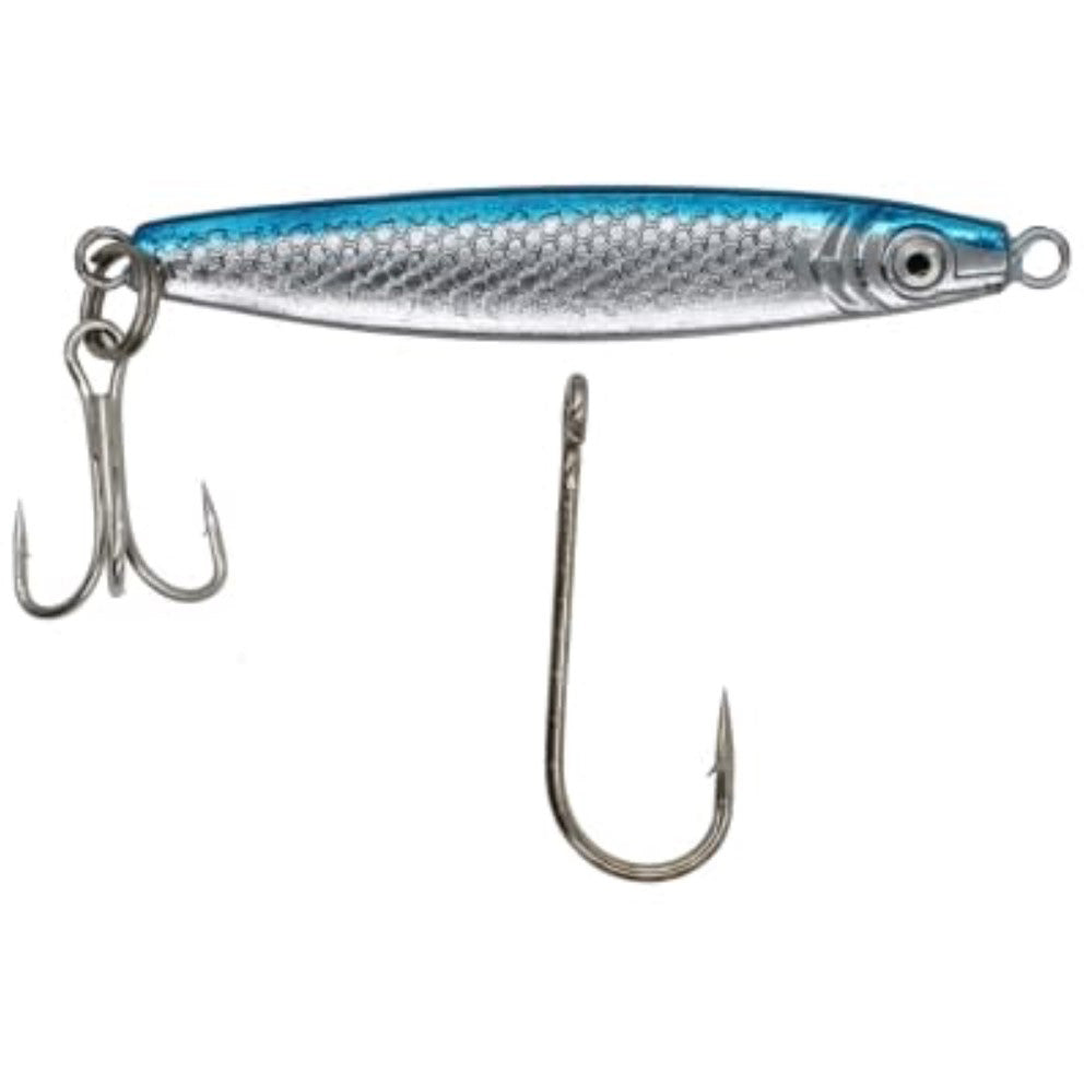 Pucci Chovy Jig 4oz Silver Blue Back