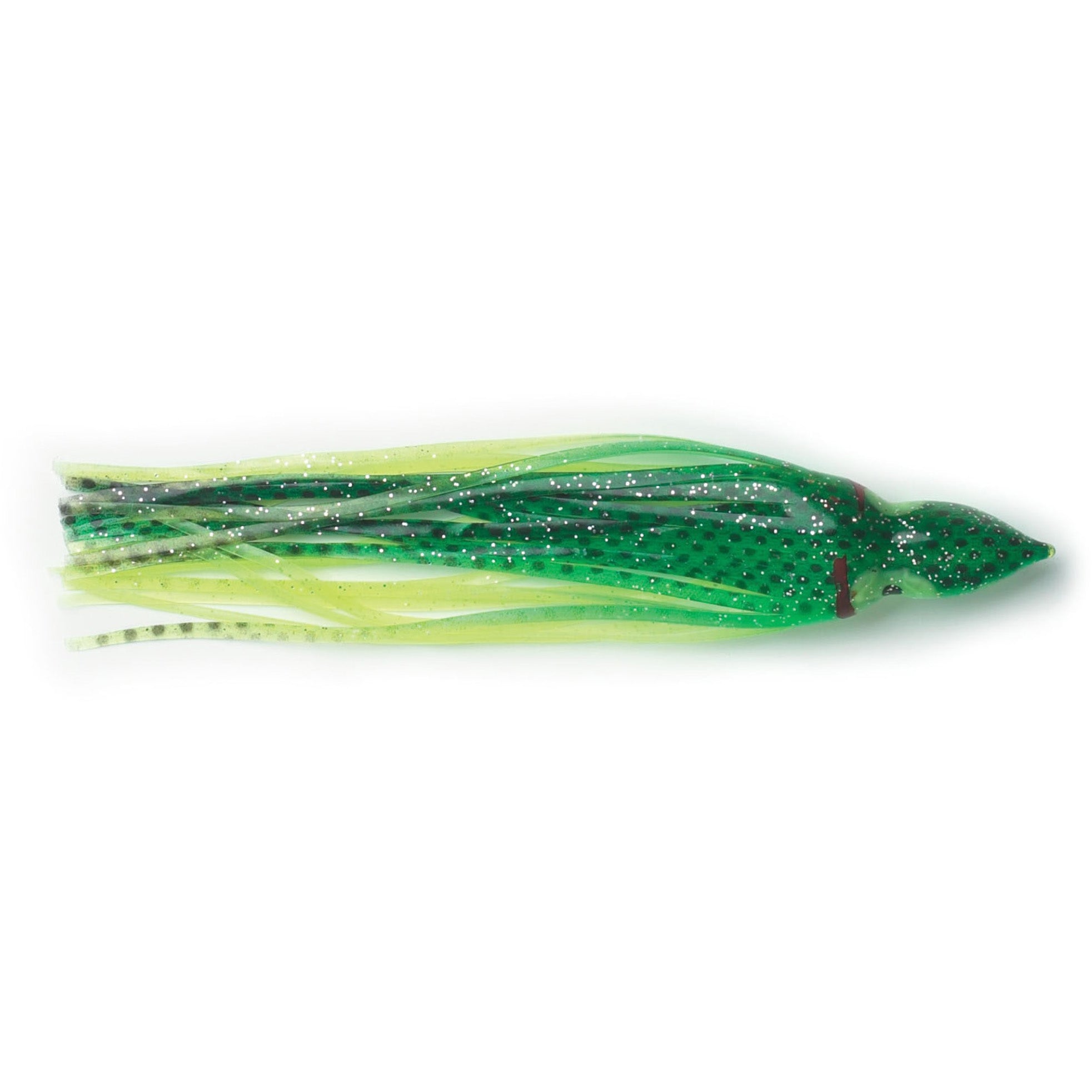P-Line Sunrise Squid 2.5in, Green Chartreuse Black