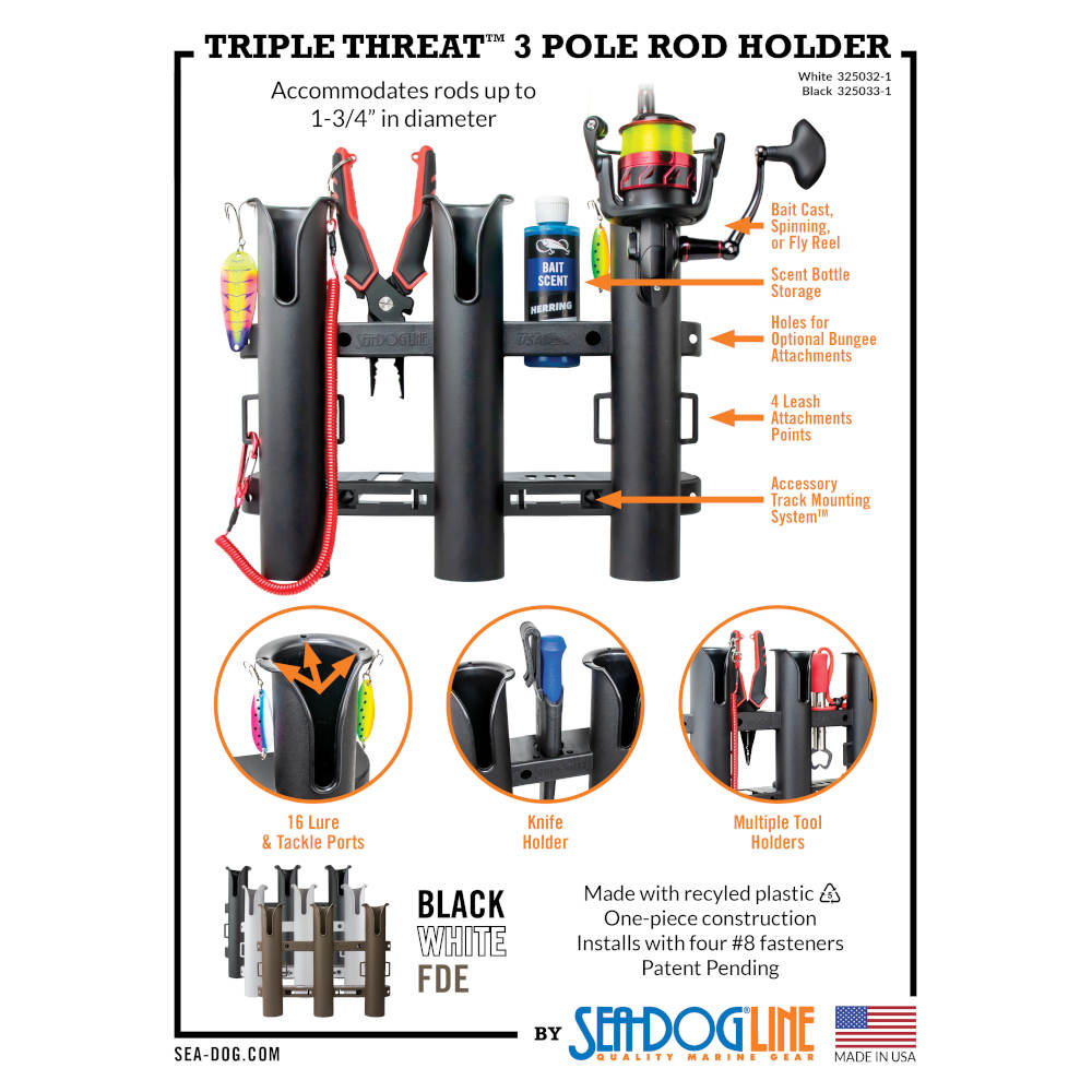 Sea Dog, Triple Threat Three Pole Rod Holder