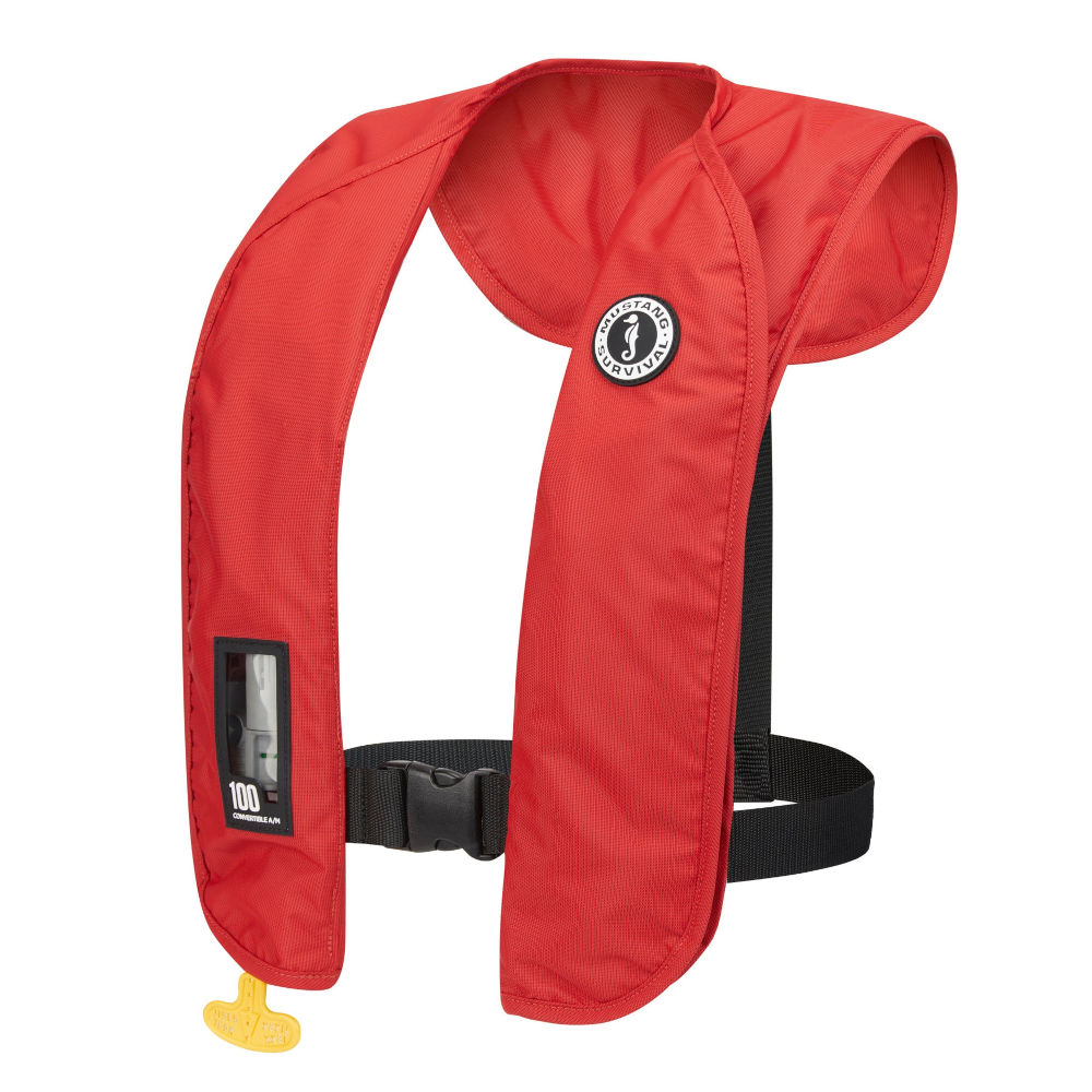 Mustang MIT 100 Convertible A/M Inflatable PFD - Red