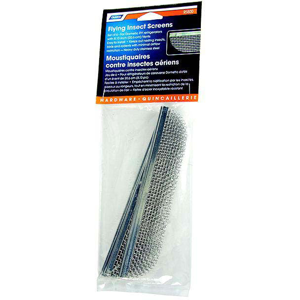 Camco 42154 Flying Insect Screen RS800 For Dometic Refrigerator with 8.13" Louver Openings, 6/pk