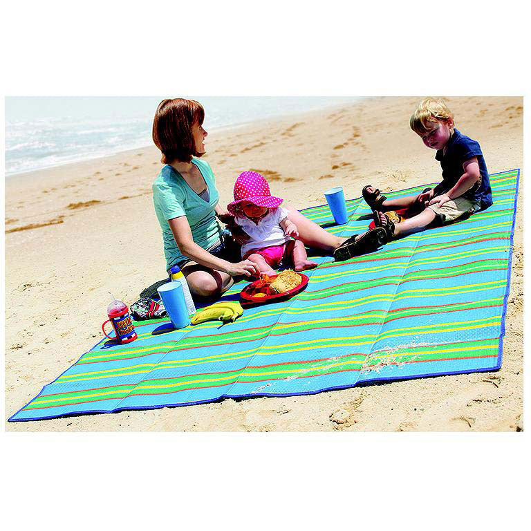 Camco 42805 Handy Mat Folds Out to 60" x 78", Orange/Green/Blue/Yellow