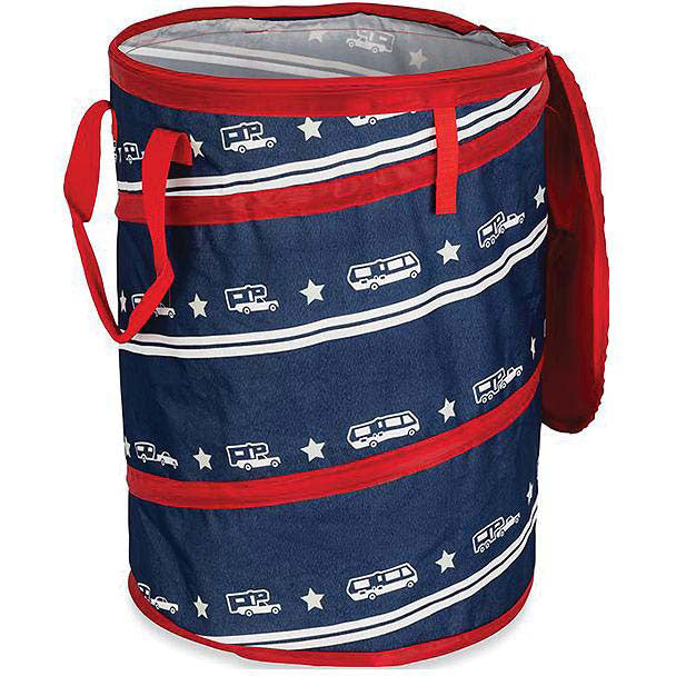 Camco 42995 Pop-Up Utility Container, Red/White/Blue Patriotic, 30 Gal.