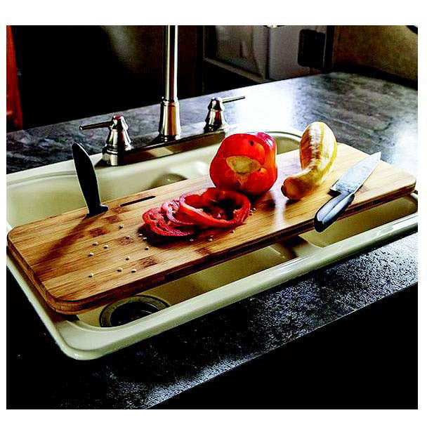 Camco 43543 Bamboo Over The Sink Cutting Board
