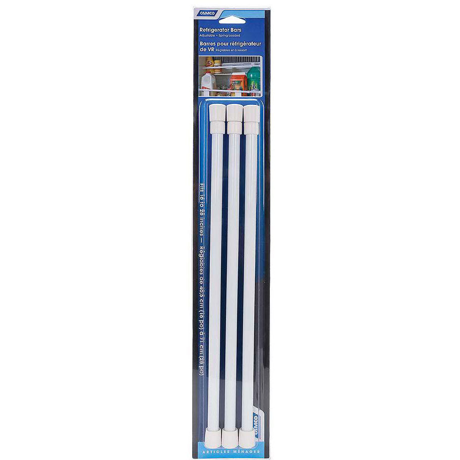 Camco 44053 Refrigerator Bars, White (3/Pack)