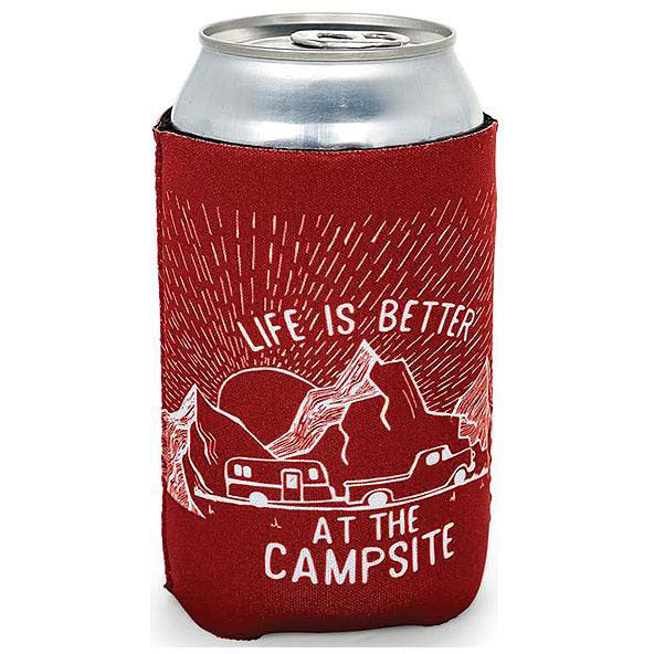 Camco 53248 Life Is Better At The Campsite Can Holder, Burgundy, Sunrise Better At Campsite