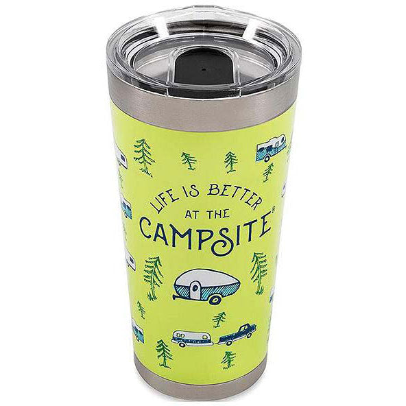 Camco 53321 Life Is Better At The Campsite Tumbler, 20 oz., Green