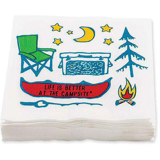Camco 53374 Paper Napkins, Colorful Camping Design, 30/pk