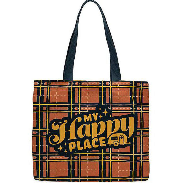 Camco 53482 Tote Bag, My Happy Place Red Plaid