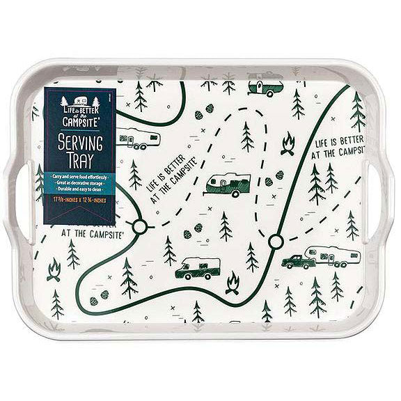 Camco XXX Melamine Tray, Green RV Map Design