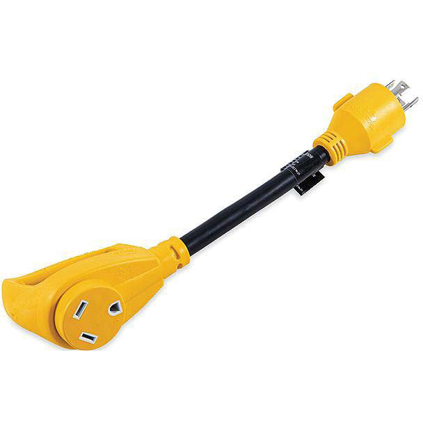 Camco 55382 Powergrip Generator Adapter, 30A, 4 Prong