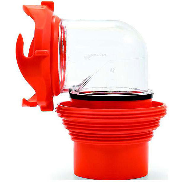 Camco Rhino Clear RV Sewer Hose Elbow with 4-in-1 Adapter