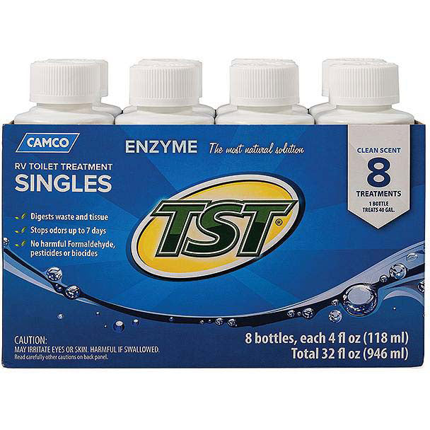 Camco TSTBlue Enzyme Toilet Treatment, 4 oz., 8/pk