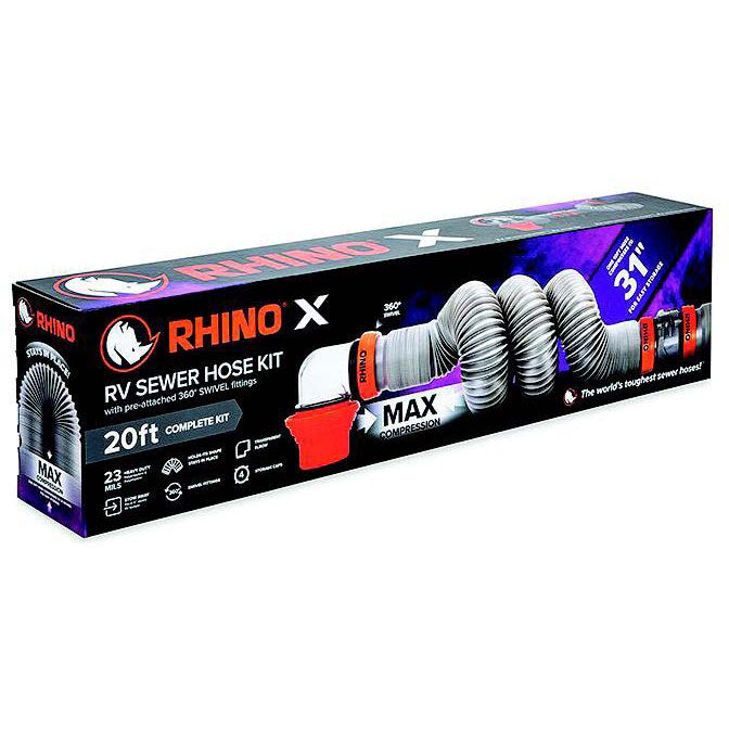 Camco 39390 Rhino X RV 20' Sewer Hose Kit