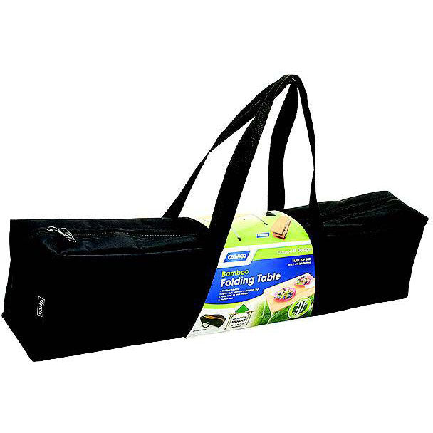 Camco 51895 Compact Bamboo Folding Table