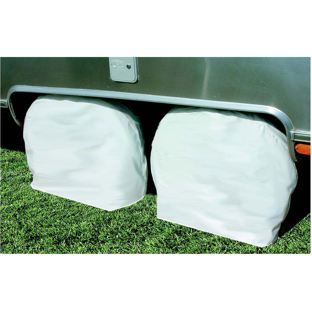 Camco 45322 Tire & Wheel Protectors, 27"-29", Arctic White, 1 pr.